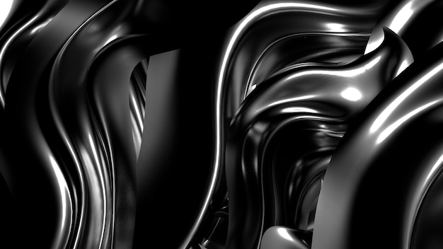 Seda de oro o tela con reflejos metálicos de fondo representación de ilustración en 3D