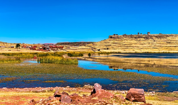 See Umayo bei Sillustani in der Nähe von Puno in Peru