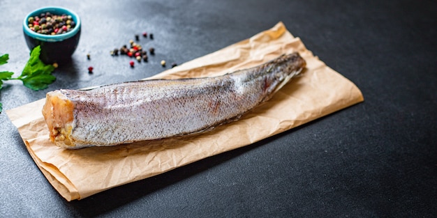 Seehechtfilet rohen Fisch Meeresfrüchte essfertig