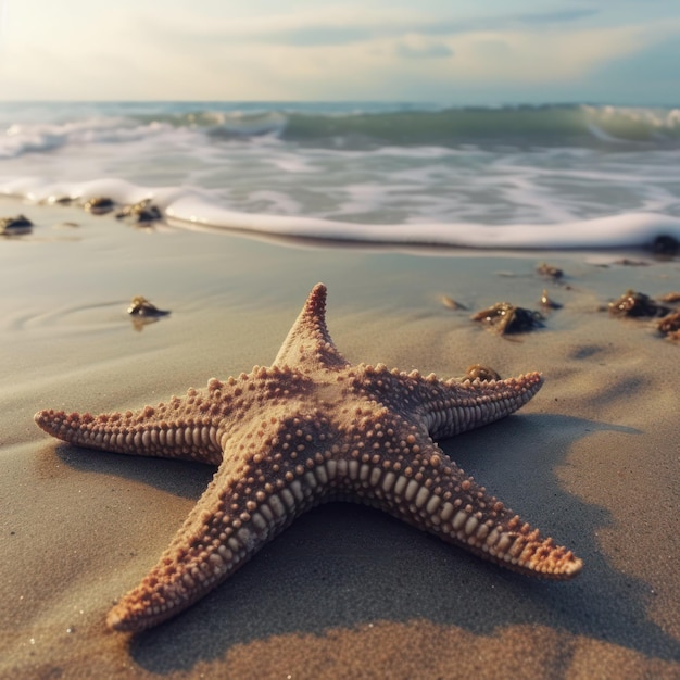 Seestern auf einer Koralle im Meer