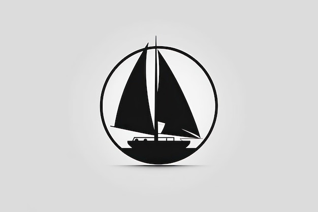 Segelschiff minimalistisches Logo generative KI