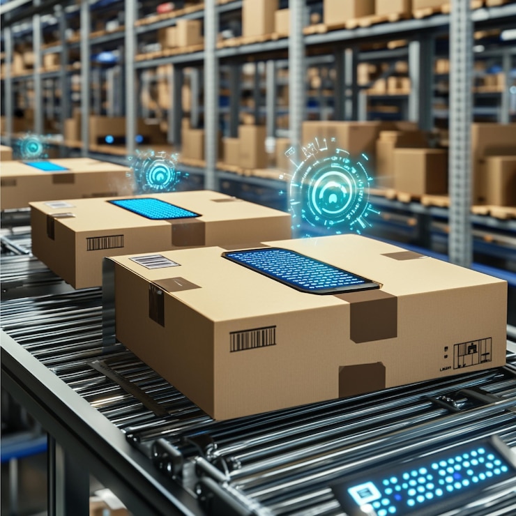 Foto seguimiento de inventario en tiempo real con etiquetas rfid y sensores
