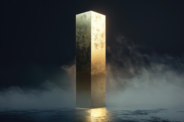 Foto segunda torre de precisão de ouro em um espaço celestial design de ia gerativa com céu azul
