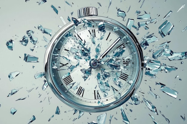 Segundos destrozados reloj de parada