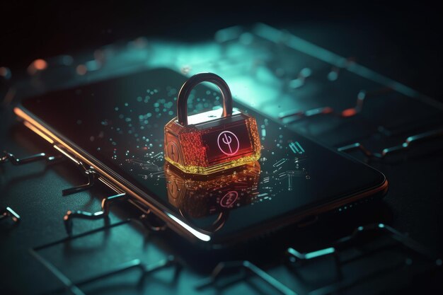 Foto segurança cibernética cadeado bloqueio digital na rede de tecnologia proteção de dados segurança cibernética armário criado com informações privadas firewall contra ataque de hackers segurança de bloqueio de chave de escudo