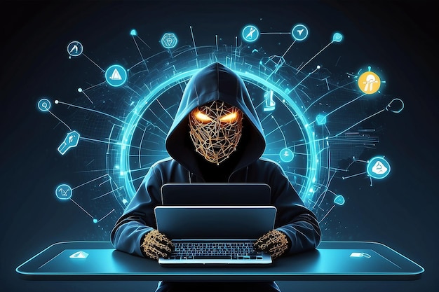 Segurança cibernética e antivírus no conceito de rede Proteção contra hackers e spam