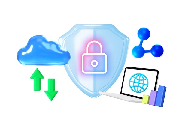 Segurança cibernética png colagem remix fundo transparente