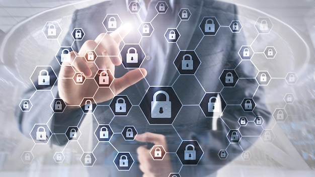 Segurança cibernética Proteção de dados de privacidade de informações Defesa contra vírus e spyware