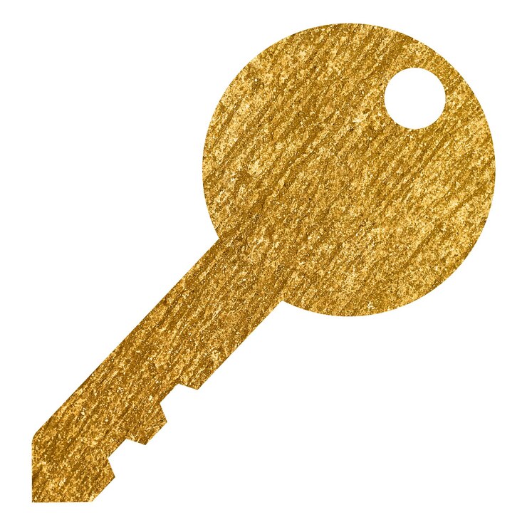 Foto segurança da chave png ícone adesivo ouro design brilhante fundo transparente