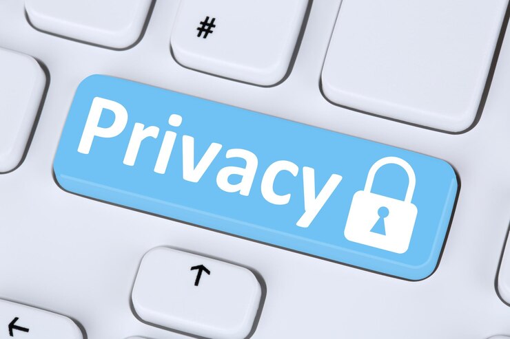 Foto segurança de computador de privacidade no ícone de bloqueio de internet