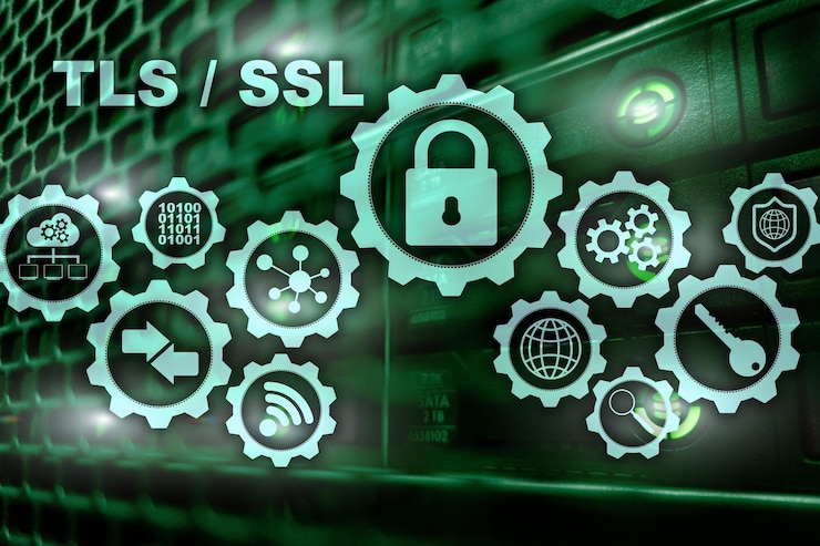 Foto seguridad de la capa de transporte capa de conexión segura tls ssl los protocolos criptográficos proporcionan comunicaciones seguras