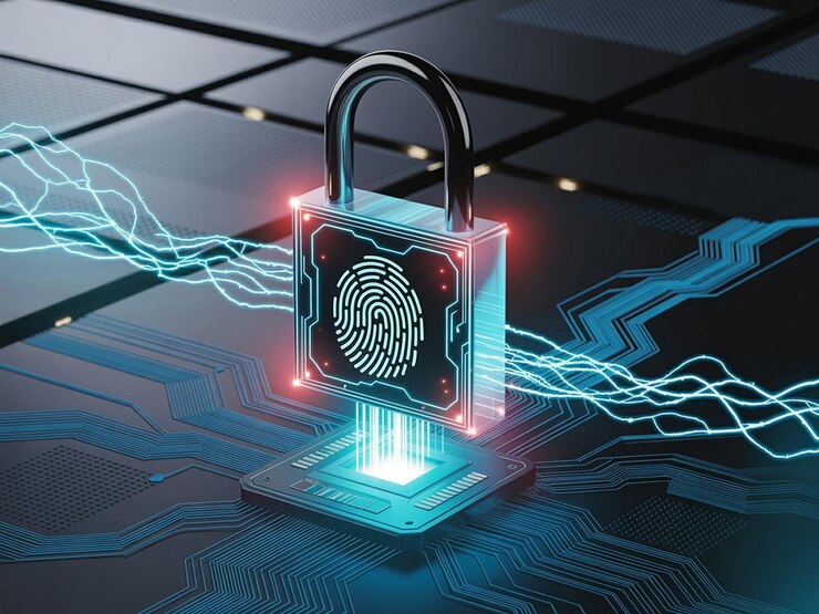 Seguridad cibernética Cerradura digital con escáner de huellas dactilares