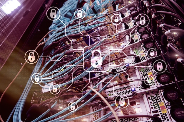 Foto seguridad cibernética protección de datos privacidad de la información concepto de internet y tecnología