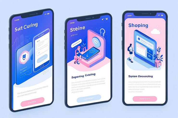 Foto seguridad de las compras en línea de isometric safe