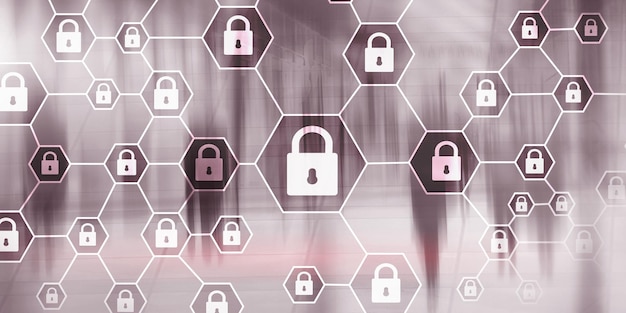 Seguridad corporativa Protección empresarial Bloqueos en la pantalla virtual