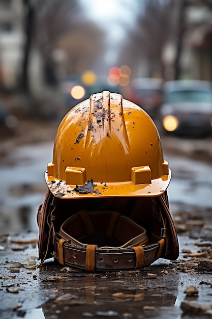 Seguridad laboral halmente concepto del día del trabajo