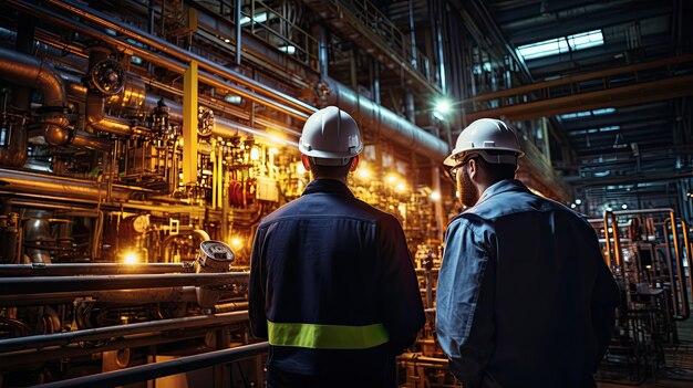 Seguridad de la planta química de trabajo