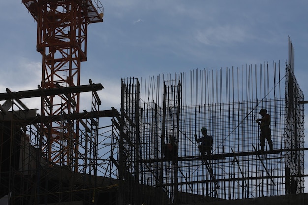 Sehenswürdigkeit von Männern auf der Baustelle