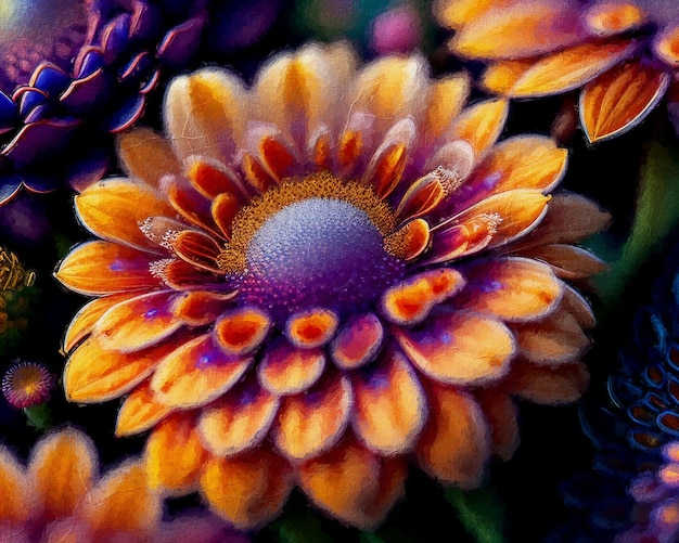 sehr detaillierte Aquarellblumenmalerei, generative ai