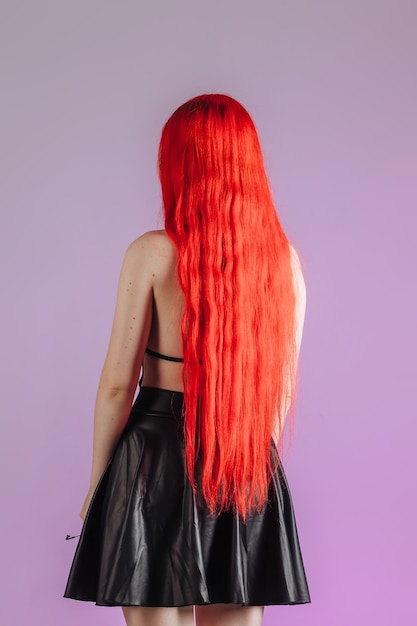 Sehr lange rote Haare Rückansicht hair