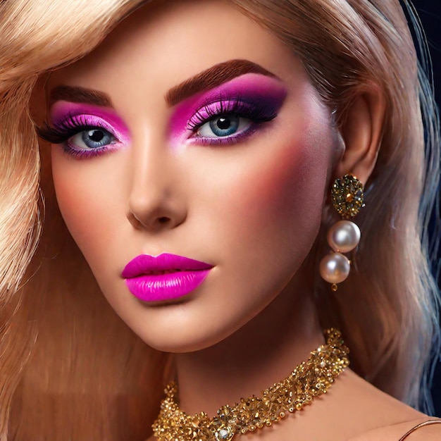 Sehr schönes Barbie-Make-up, das die KI generiert