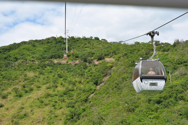 Foto seilbahn gegen den himmel