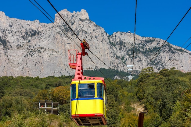 Seilbahn nach AiPetri in der Krim-Berge Ukraine