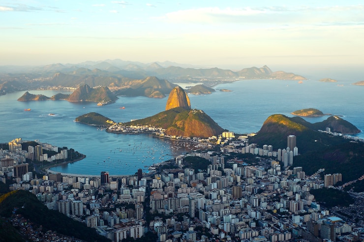 Foto seilbahn zuckerhut rio de janeiro im stadtteil urca