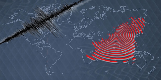 Seismische Aktivität Erdbeben Karte von Guernsey