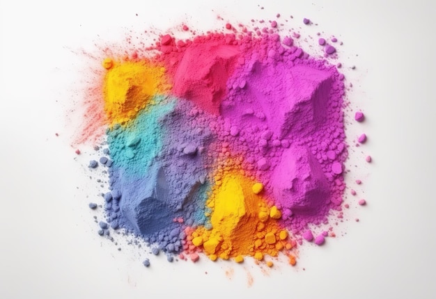 Seite-Mockup mit Holi-Farbe