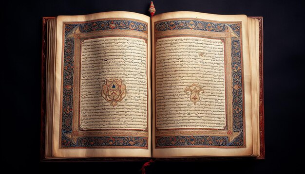 Seiten des Koran mit arabischen Texten