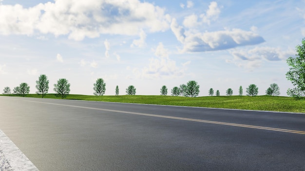 Seitenansicht auf der Landstraße