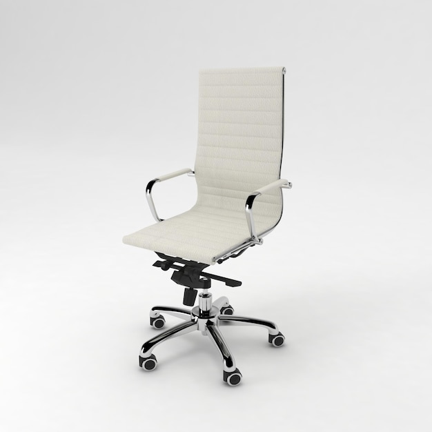 Seitenansicht des Bürostuhls, moderne Designermöbel, Stuhl isoliert auf weißem Hintergrund