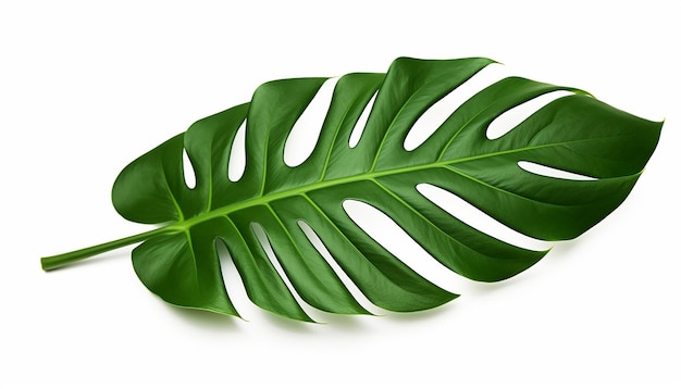 Seitenansicht des Monstera-Blatts