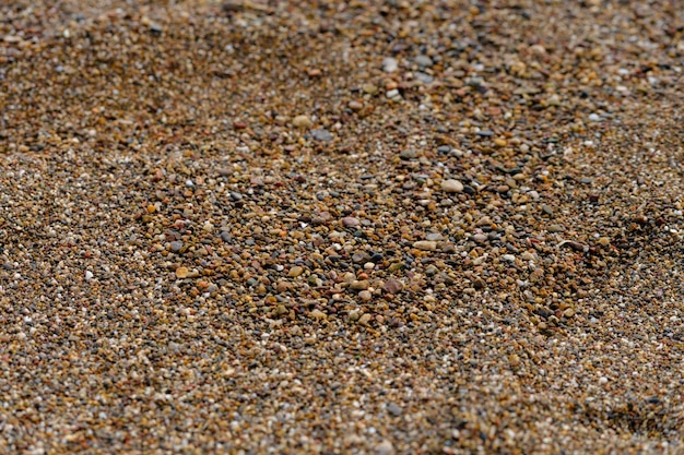 Seixos coloridos na praia