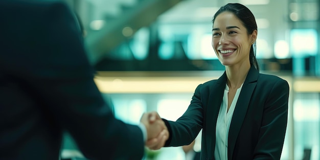 Selando o Sucesso Um Sorriso Genuíno das Mulheres de Negócios