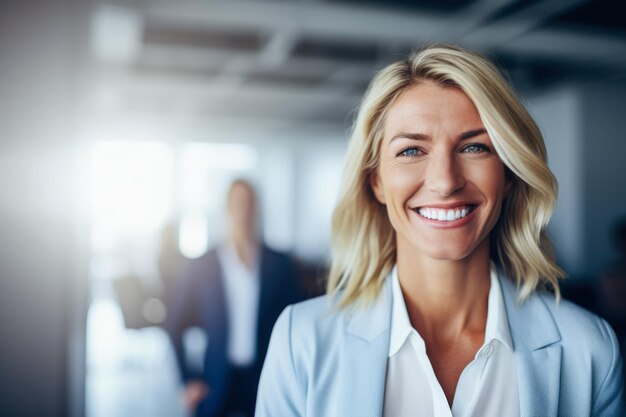 Selbstbewusste Fachfrau im modernen Büro