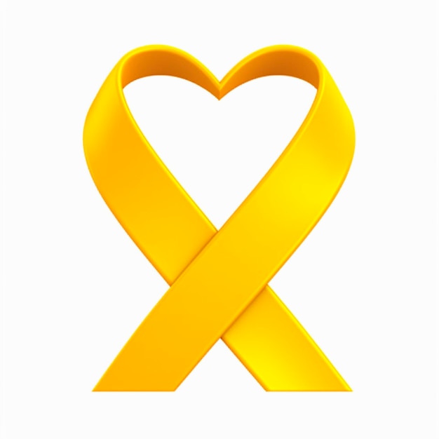 Selbstmordprävention mit gelbem Herzband