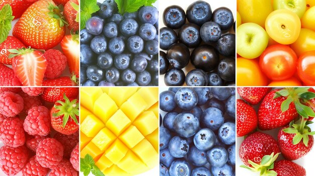 Seleção de alimentos ricos em antioxidantes