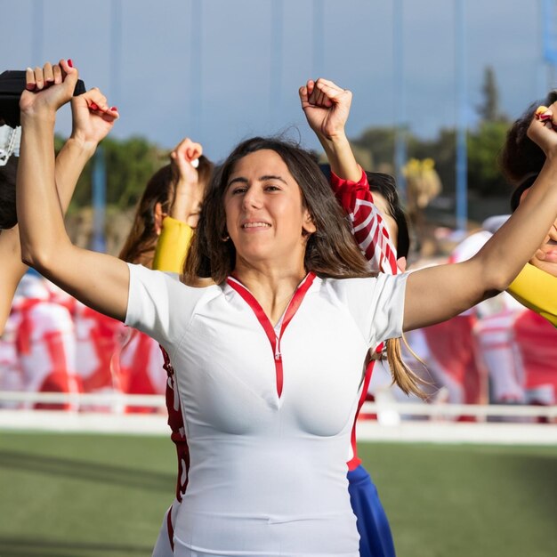 Foto seleção espanhola comemorando após vencer a final