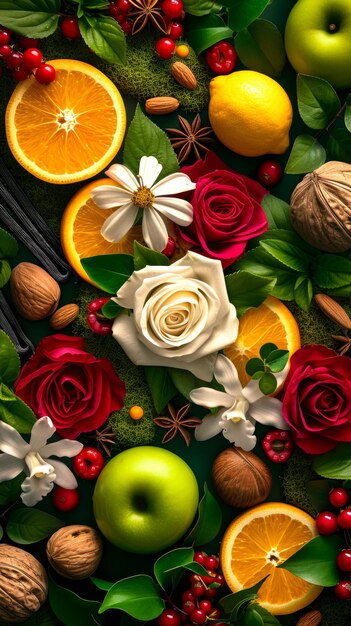 selección aleatoria de flores de colores