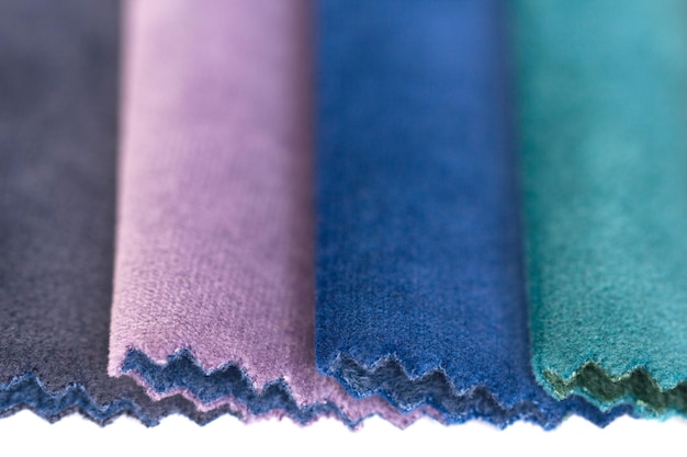 Foto selección de muestras de telas de terciopelo para la costura de muebles tapizados industria de tejidos