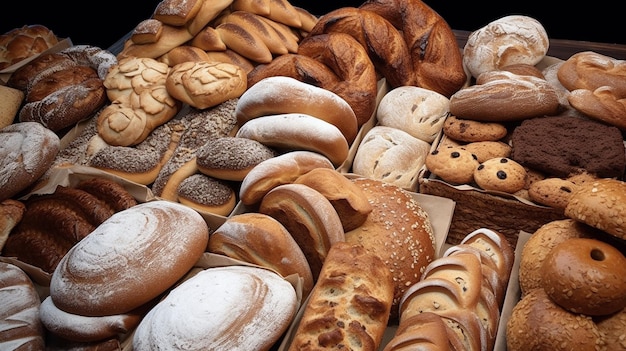 Una selección de panes de la panadería.