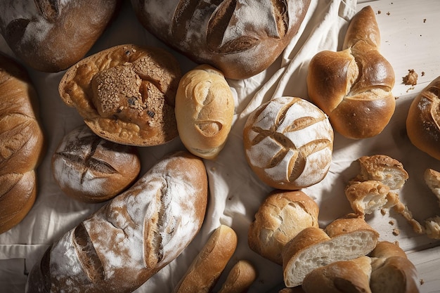 Una selección de panes de la panadería.