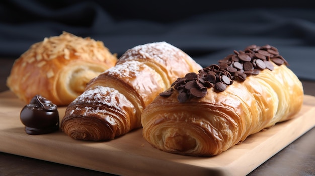 Una selección de pasteles de la panadería francesa