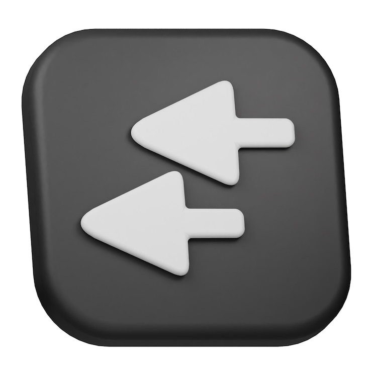 Foto seleccionar hacia la izquierda icono 3d aislado en el fondo blanco