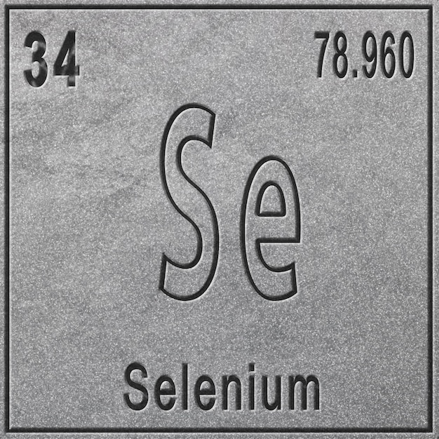 Selen chemisches Elementzeichen mit Ordnungszahl und Atomgewicht