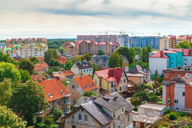 Selenogradsk Kleinstadt an der Ostsee Luftaufnahme