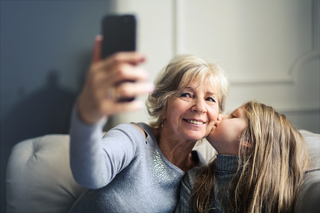 Selfie con la abuela