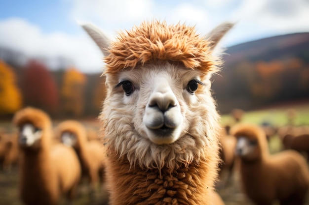 selfie de una alpaca